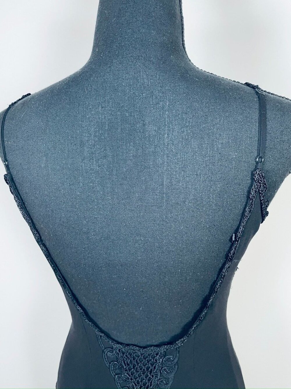 CACHE Vintage Black 100% Silk Slip dress, Size 8 - Picture 8 of 11